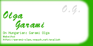 olga garami business card